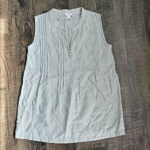 St. Tropez West Cream Embroidered tunic medium